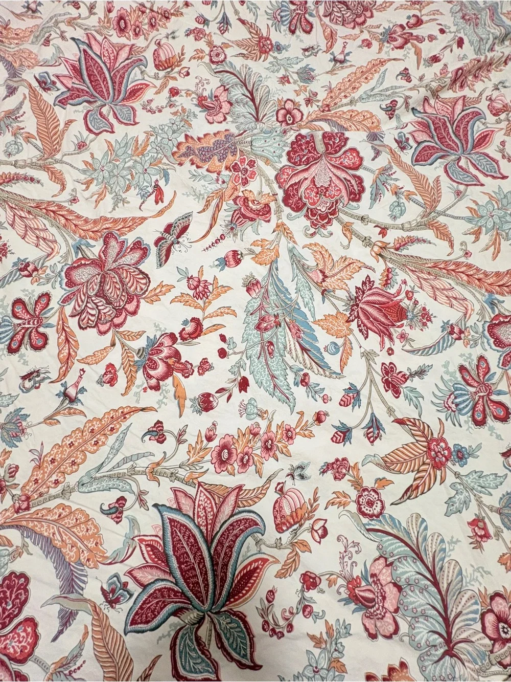 Pottery Barn Deirdre Palampore F/Q Set Duvet Cover 2 Standard Shams 3pc Set